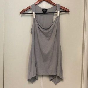 Loved By Heidi Klum grey maternity tank top hi low
